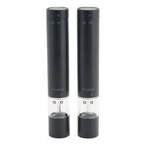 KitchenHQ Magnetic Black Electric Spice Mill 2 pack